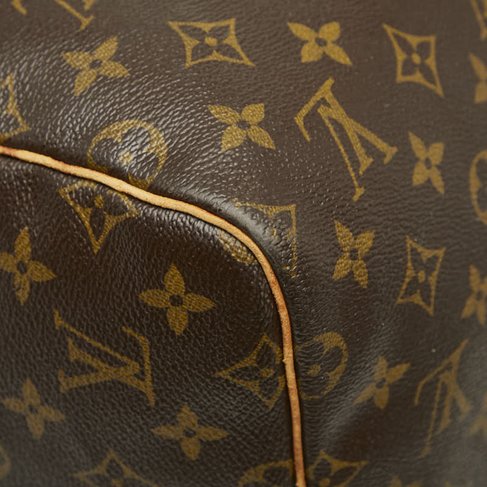 LOUIS VUITTON Brown Monogram Leather Keepall 55 Boston Bag - Picture 6 of 14